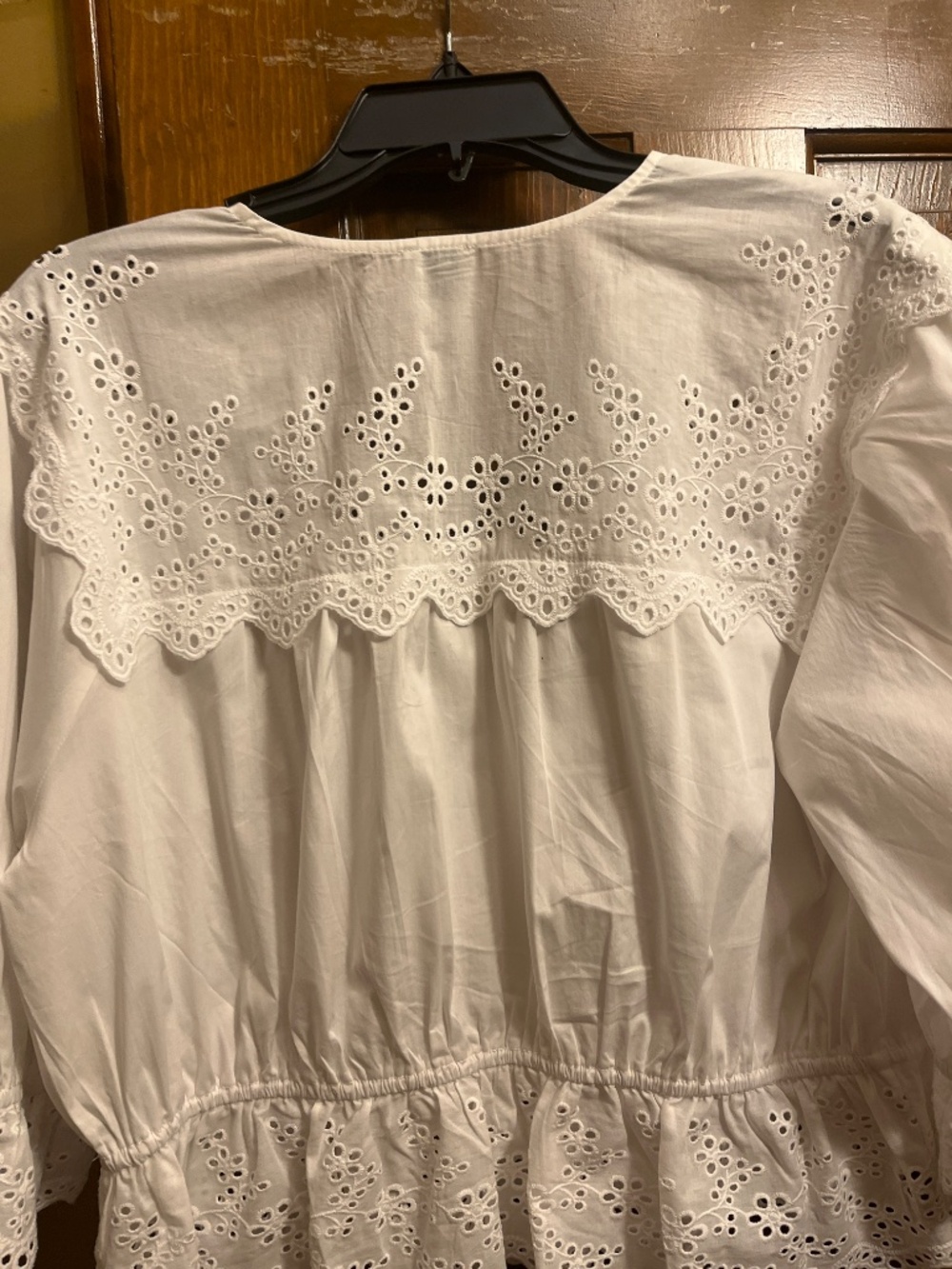 NWOT Joie White Cotton, Drawstring Waist Top. So Cute! Sz. Lg. - Picture 7 of 10